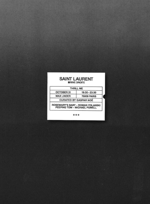 Saint Laurent va organiser une soirée films pour Halloween.